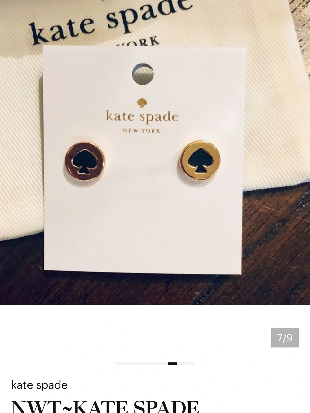 NWT~KATE SPADE~Spot the Spade Stud Earrings